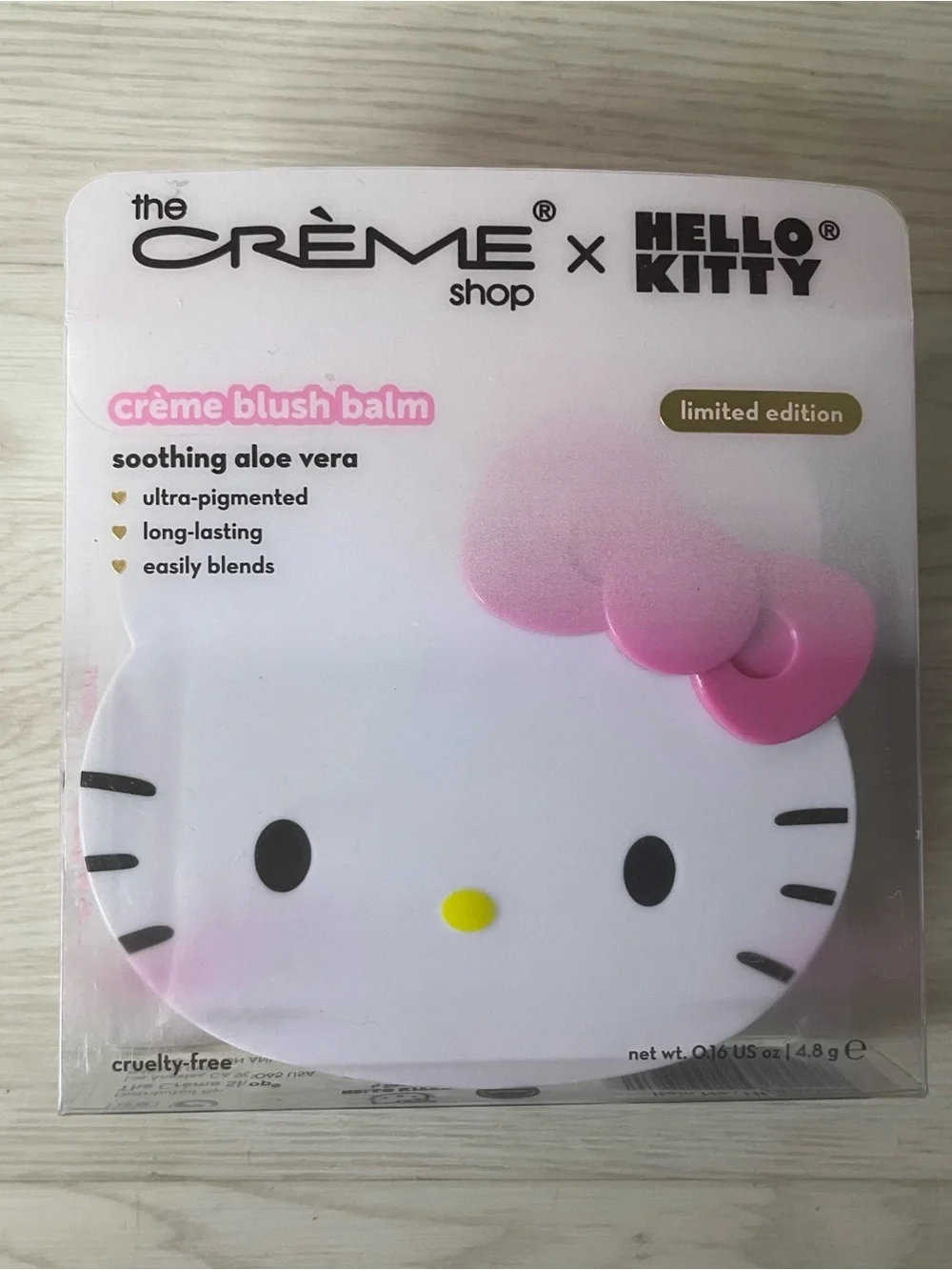 The Crème Shop x Hello Kitty Crème Blush Balm Palette & Kabuki Brush Limited Ed